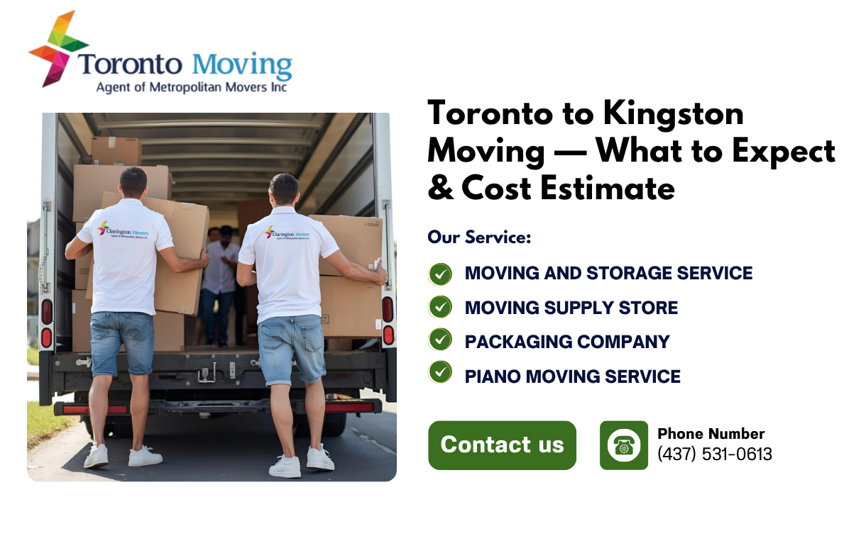 Toronto to Kingston Moving — What to Expect & Cost Estimate
