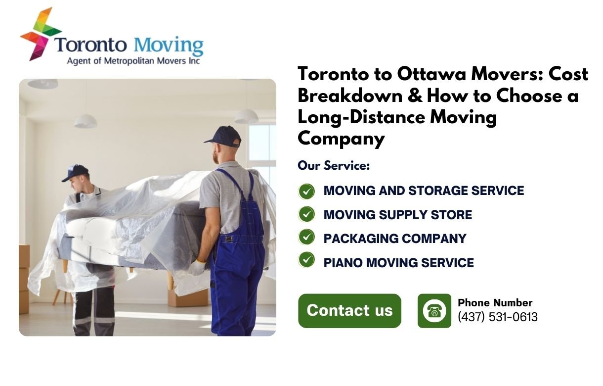 Toronto to Ottawa Movers: Cost Breakdown